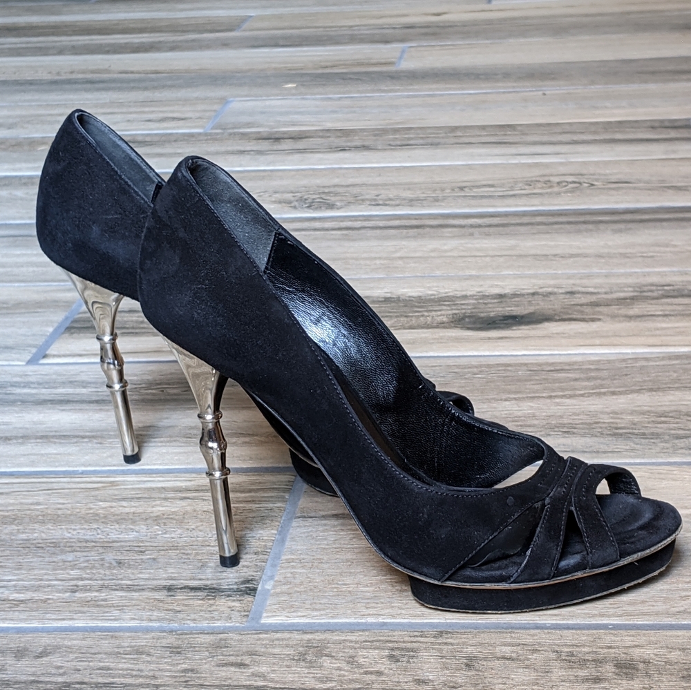 Gucci Black Suede GUCCI Heels Pumps 7.5